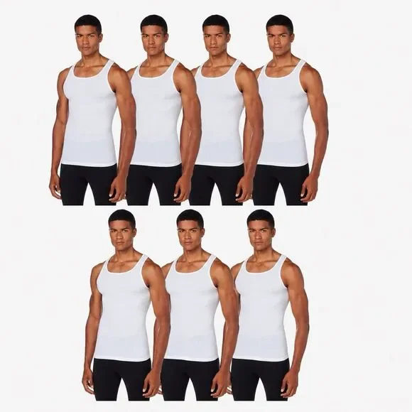 7-Pack Hanes Men's ComfortBlend Tank Small White