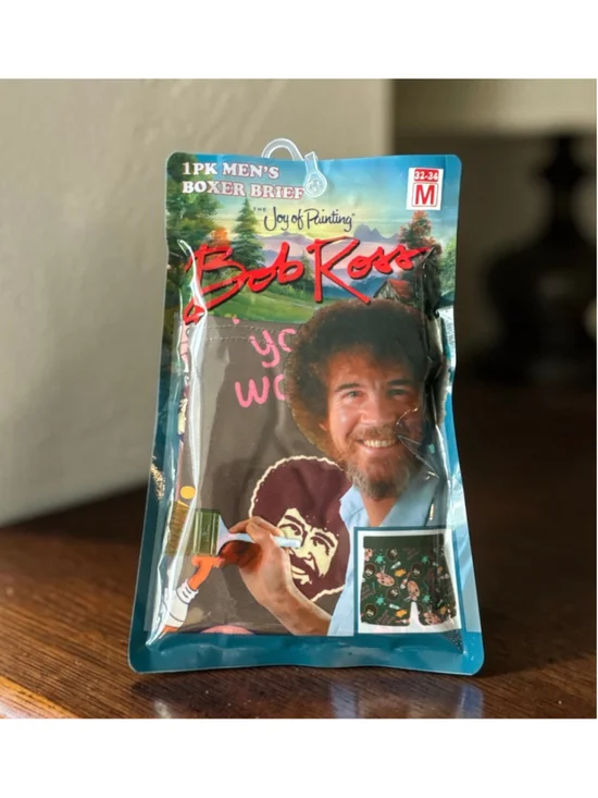 Men's Bob Ross Boxer Briefs Size M - New in Package