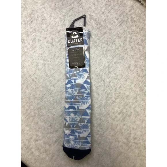 Cuater by‎ TravisMathew Shake A Leg Socks Blue Grey White 4MX172 OSFA NEW