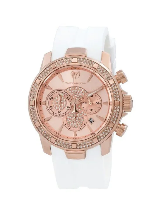 NWT Technomarine UF6 Chronograph Quartz Rose Gold Dial Men's Watch