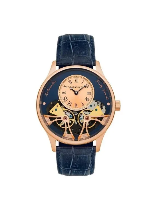NWT Thomas Earnshaw Scientists Faraday Double Barrel Rose Gold-tone Dial Men's W