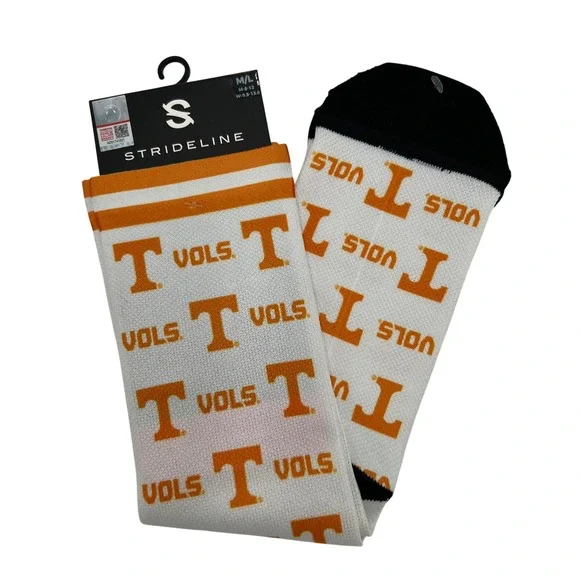 Strideline Tennessee Volunteers Vols NCAA Crew‎ Socks Orange White Mens M/L NEW