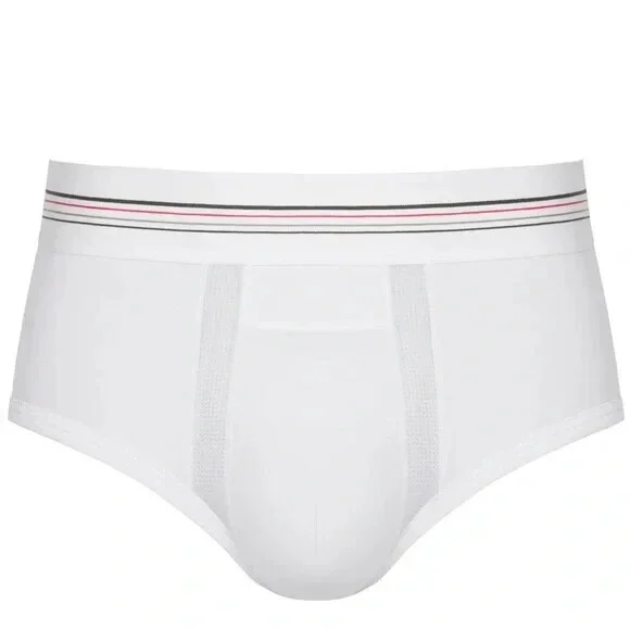 Spanx Underwear Mens XL 42-44 Bright White Cotton Blend Brief Performance JDM416