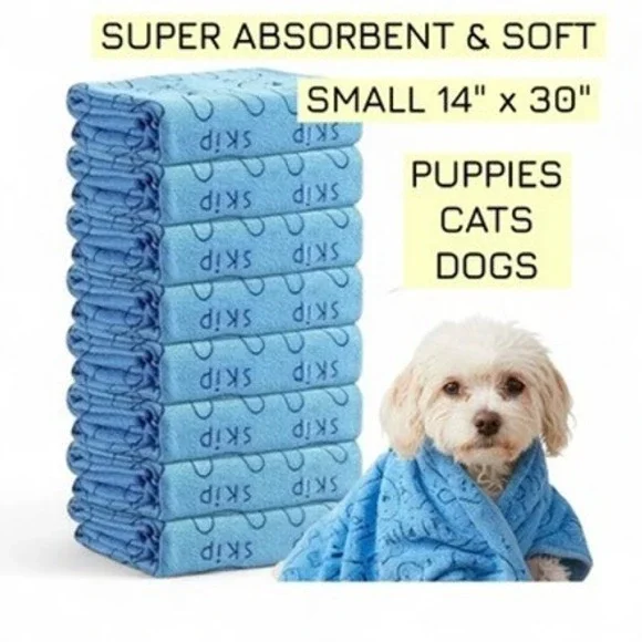 Quick Drying Super Absorbent Microfiber Pet Towels‎ SMALL 14