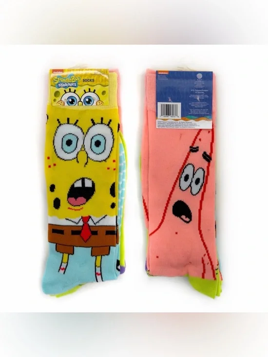 SpongeBob SquarePants Patrick Crew Socks Nickelodeon Men’s Womens Gift