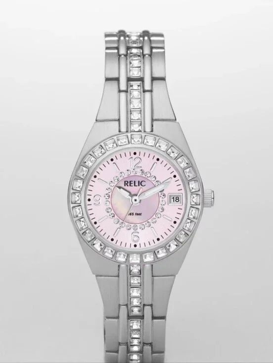 Relic By Fossil Queens Court Three Hand Date Stainless Steel Watch
