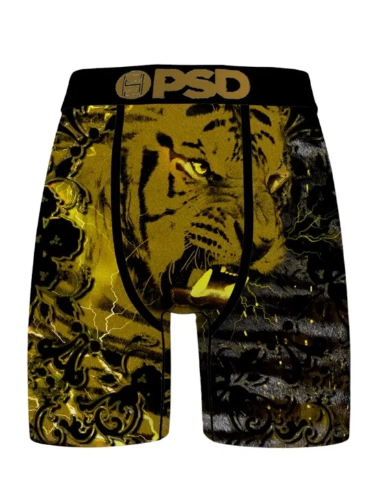 PSD Tiger Face Performance Boxer Briefs - Black & Gold size XL