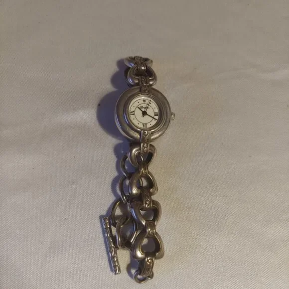 Brighton Watch Toggle Clasp Silvertone Need Battery
