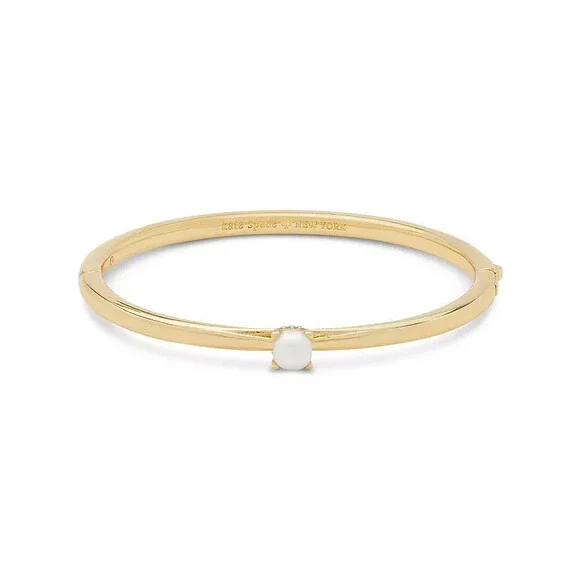 Kate Spade New York Women's Imitation Pearl Solitaire Hinged Bracelet BUU1320