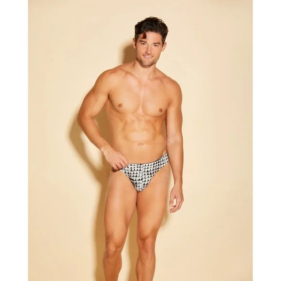 Cosabella Never Say Never Lace‎ G-String Black White Print Sexy Luxury Thong L
