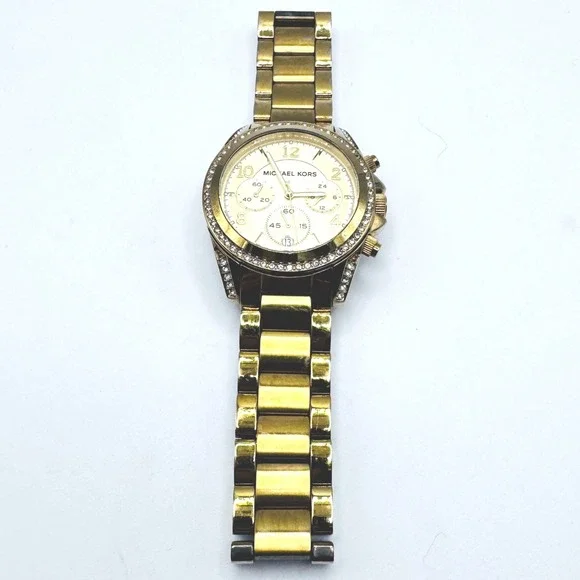 Michael Kors MK5166 Golden Runway Chronograph Crystal Bezel Large Women's‎ Watch
