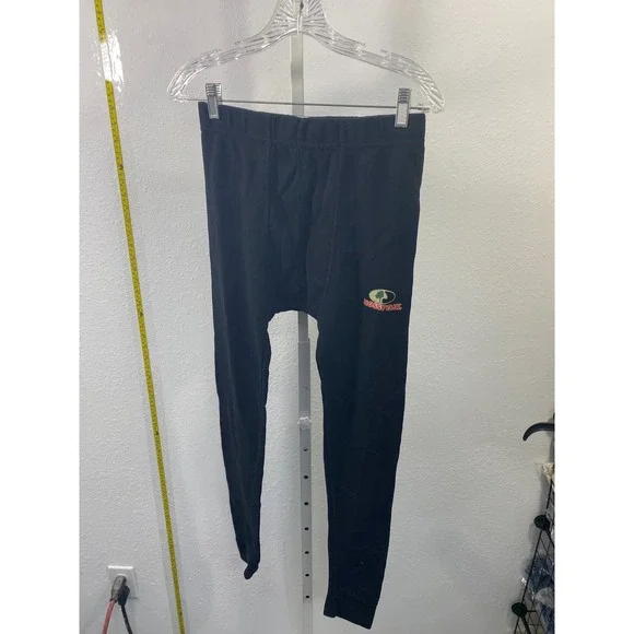 Mossy Oak Mens Thermal Base Layer Pants Black Waffle Knit Long Johns Small