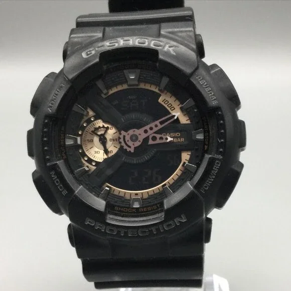 Casio G-Shock 5146 GA-110RG Mens Watch 48mm Black Gold 200M New Battery