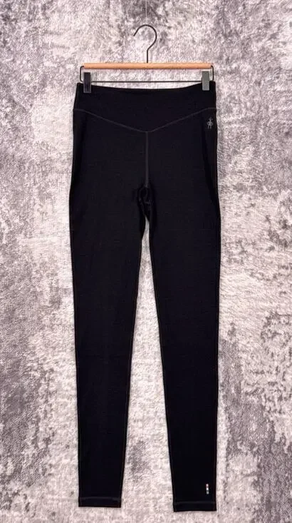 New SmartWool Base Layer Small Womens Black Merino Wool Thermal Bottom Pants