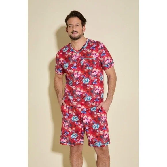 Cosabella Bella Men's Floral Modal Cotton Pajama Set Size S NWT