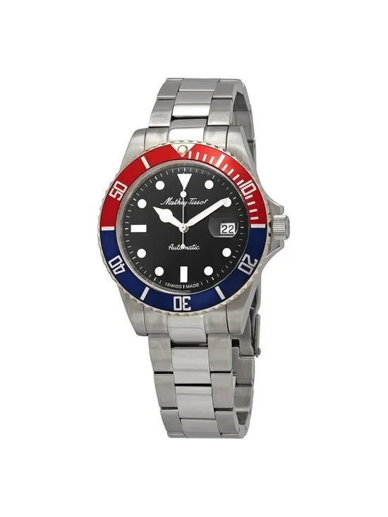 NWT Mathey-Tissot Mathey Vintage Automatic Black Dial Pepsi Bezel Men's Watch