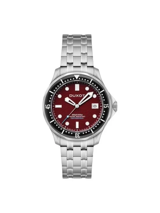 NWT Duxot Henri Diver Automatic Red Dial Men's Watch