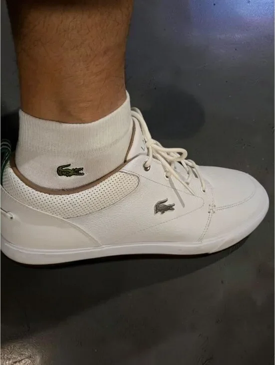 Lacoste White Low Cut Sock