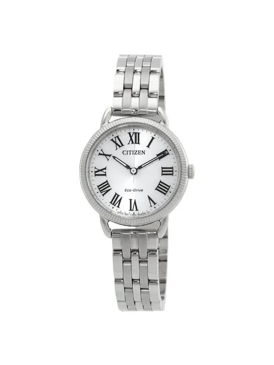 NWT Citizen Classic Coin Edge Eco-Drive Silver Dial Ladies Watch