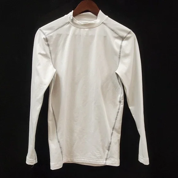 Under Armour Mens Compression Cold Gear Long Sleeve Mock Neck Shirt Size M White