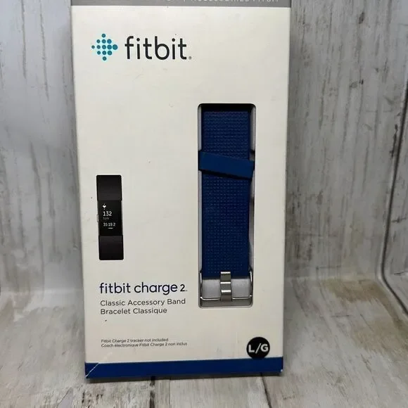 Authentic Fitbit Charge 2 Genuine Classic Accessory Band Blue Large‎ LG