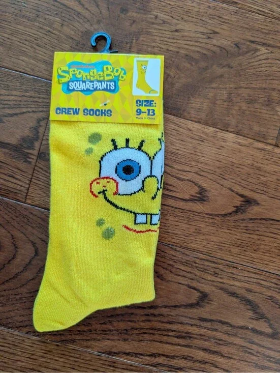 Nickelodeon SpongeBob SquarePants crew Socks Men's Size 9-13