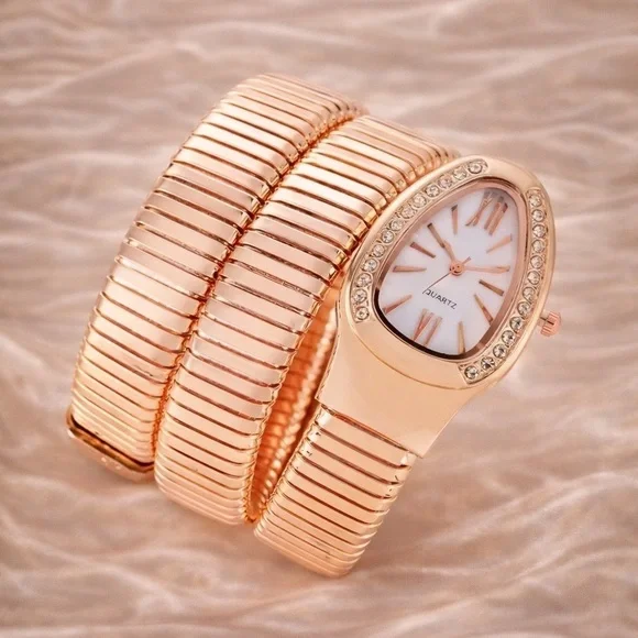 Serpenti Rose Gold Snake Wrap Elegant Watch
