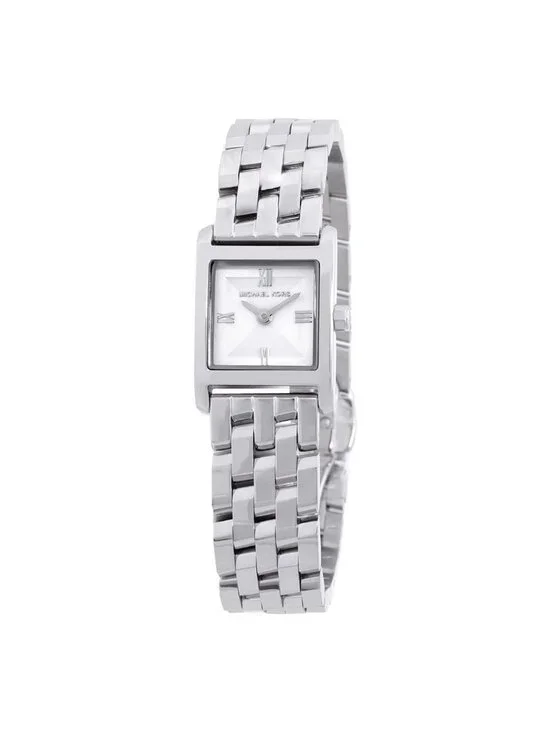 NWT Michael Kors Micro Georgie Quartz Silver Dial Ladies Watch