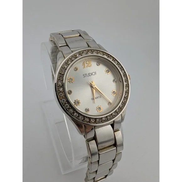 Studio Time Watch Women 32mm Case Crystal Bezel 6