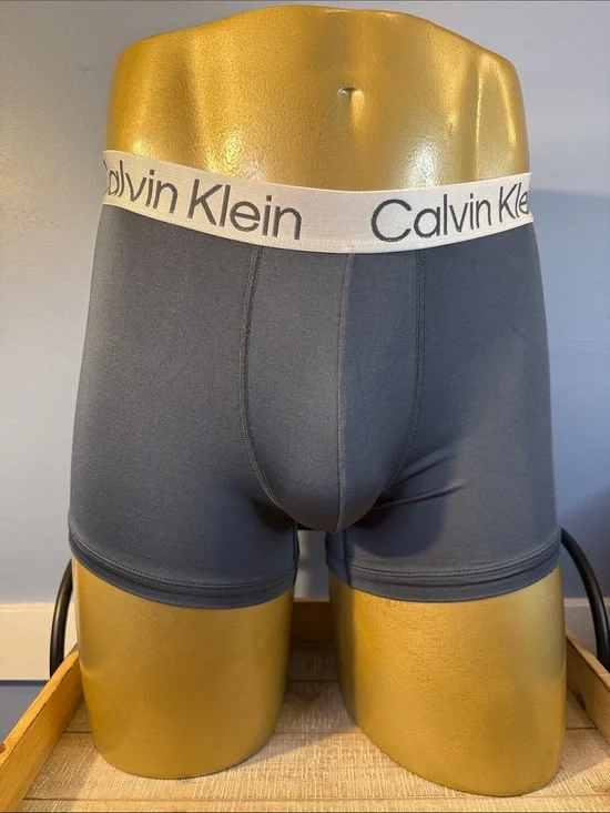 Calvin Klein Slate Grey Performance Boxer Briefs Large