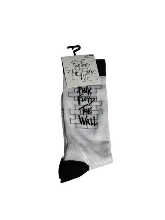 Pink Floyd The Wall Crew Socks White Black Music Band Adult NWT