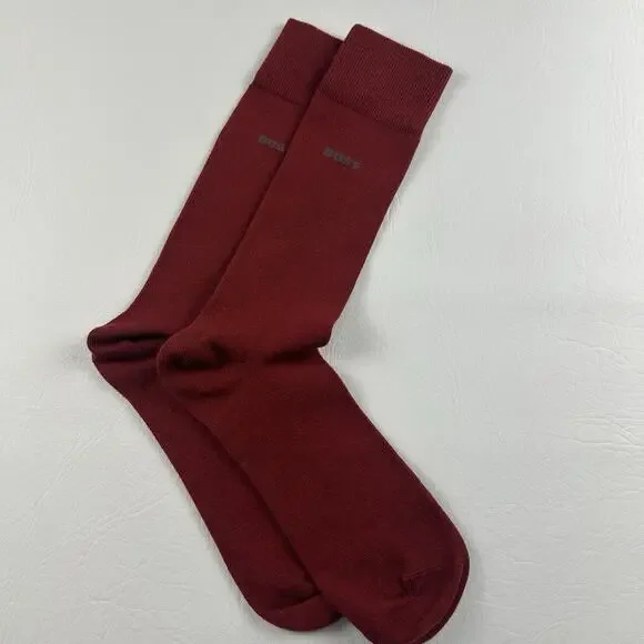 Hugo BOSS Men's Red Cotton Socks One Size 7-13 NEW