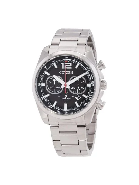 NWT Citizen Eco-Drive Chronograph Black Dial Men's Watch