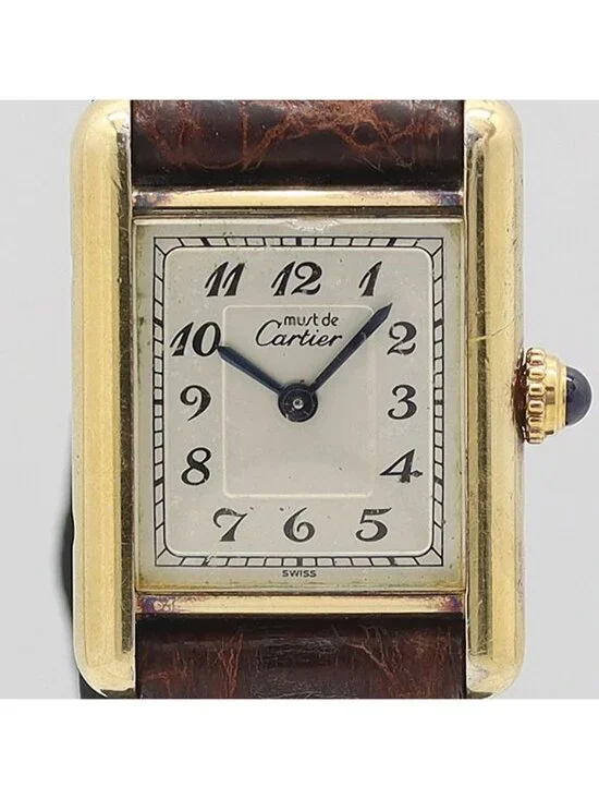 Cartier Must Tank Quartz Ivory Dial Watch