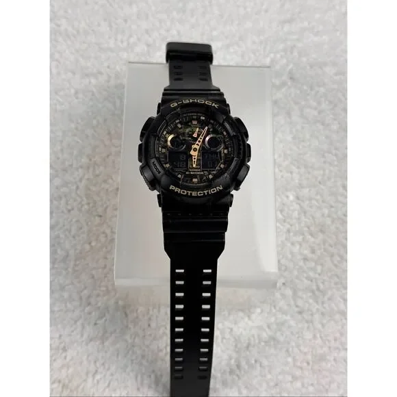 CASIO G-SHOCK GA-100CF-1A9 Camouflage Black Analog Digital Watch