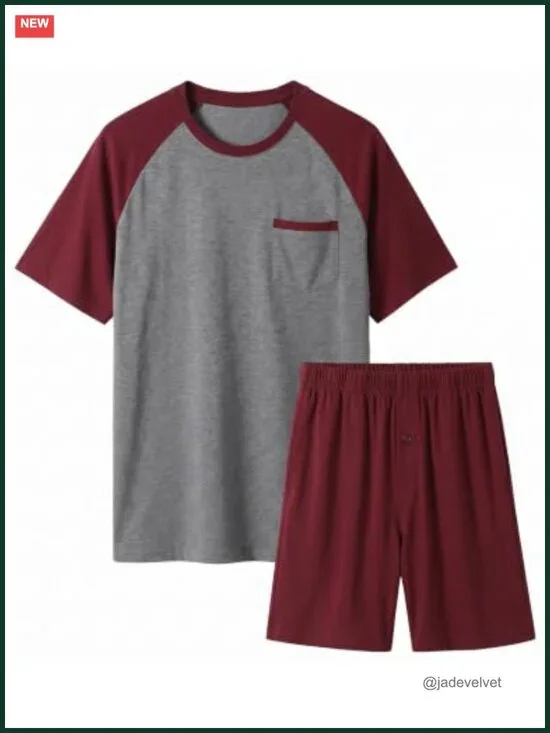 Bamboo Viscose Short Sleeve Pajama Set for Men