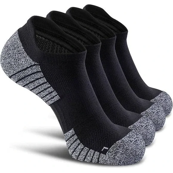 SITOISBE 4 Pack No Show Sports Compression Socks XL for Men and Women Circul