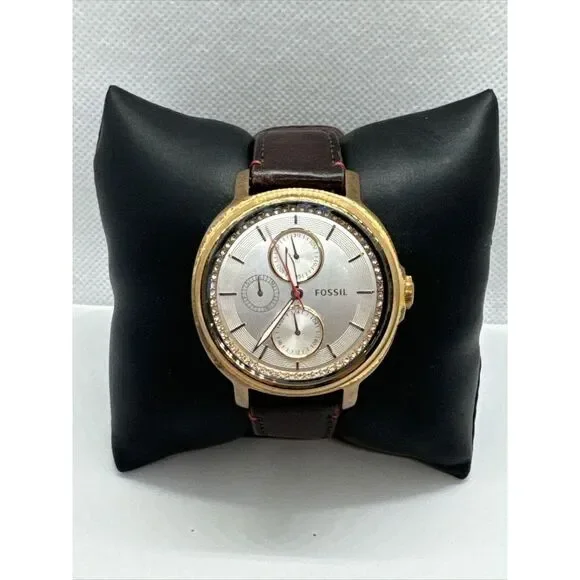 Fossil Chelsey ES3594 Women's Brown Leather Analogue Dial Quartz Watch JNA364