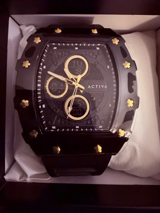 ACTIVA Invicta Black and Gold Chronograph Watch