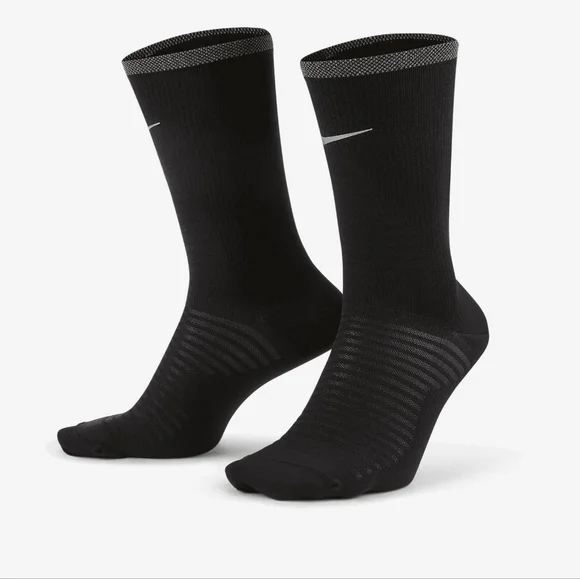 NWT Nike Unisex Spark Dri-FIT Running Crew Socks Black Size Large (DA3584-010)