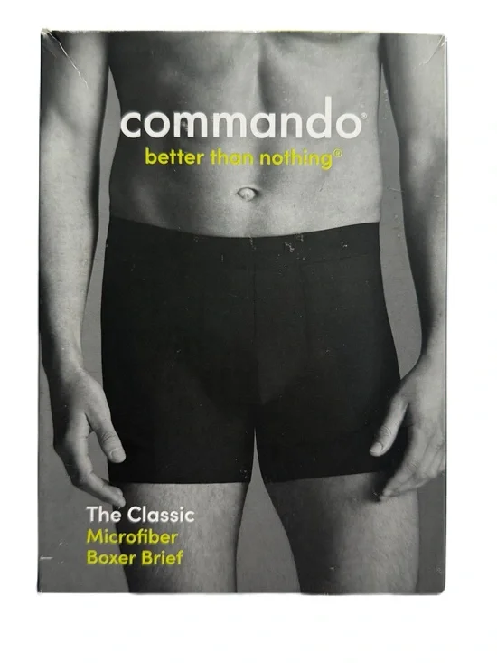 Commando The Classic Microfiber Boxer Brief Size XL NWT Black