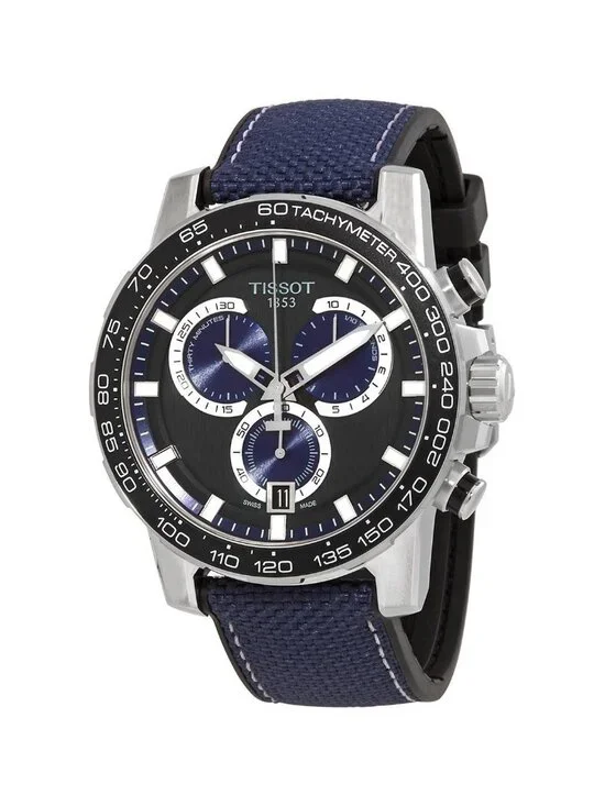 NWT Tissot Supersport Chronograph Quartz Black Dial Men's Watch
