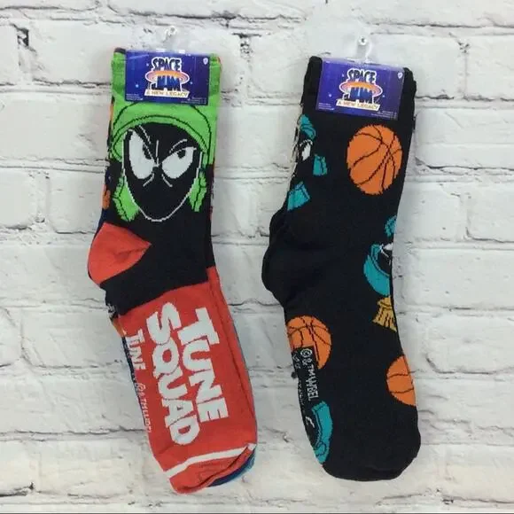 Space Jam Tune Squad Crew Socks Fits Men's Shoe Size 6-12 Bundle of 6 Pairs NWT