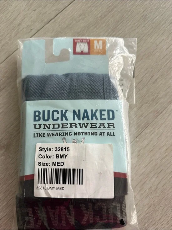 Duluth Trading Buck Naked Bull Pen Boxer Briefs Blue Mercury Medium NEW IN PKG