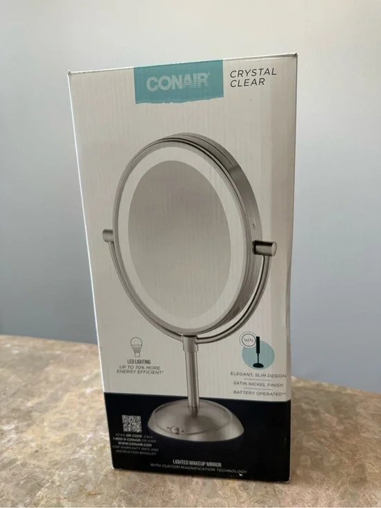 Conair Lighted Makeup Mirror LED 1X/7X Magnifying Double Side