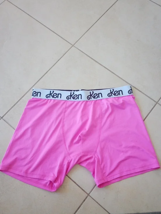 Barbie Pink Men's Boxer Briefs with White Logo Waistband