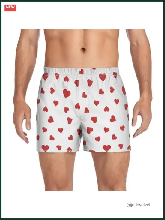 Cotton Boxer Shorts Loose Underwear with Button Fly