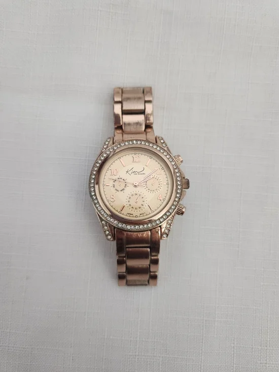 Kim Rogers Rose Gold Crystal Accent Women’s Watch