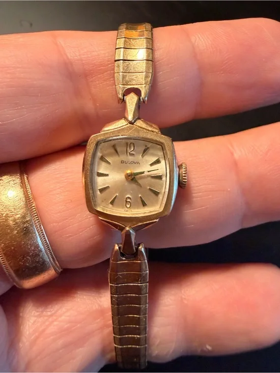 Bulova 10K RGP Bezel+ 10K Plate WHOLE TOP OF THE WATCH ! PEASE Read DESCRIPTION
