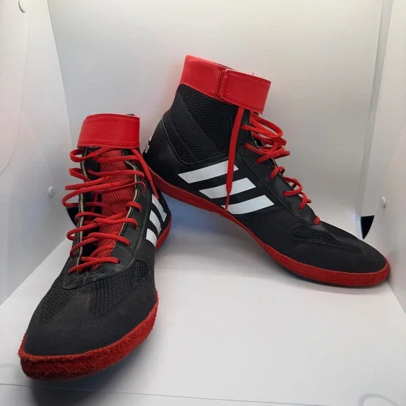 Adidas Combat Speed 5 Wrestling Shoes Mens 14 Black Red White GZ8449 Boxing MMA
